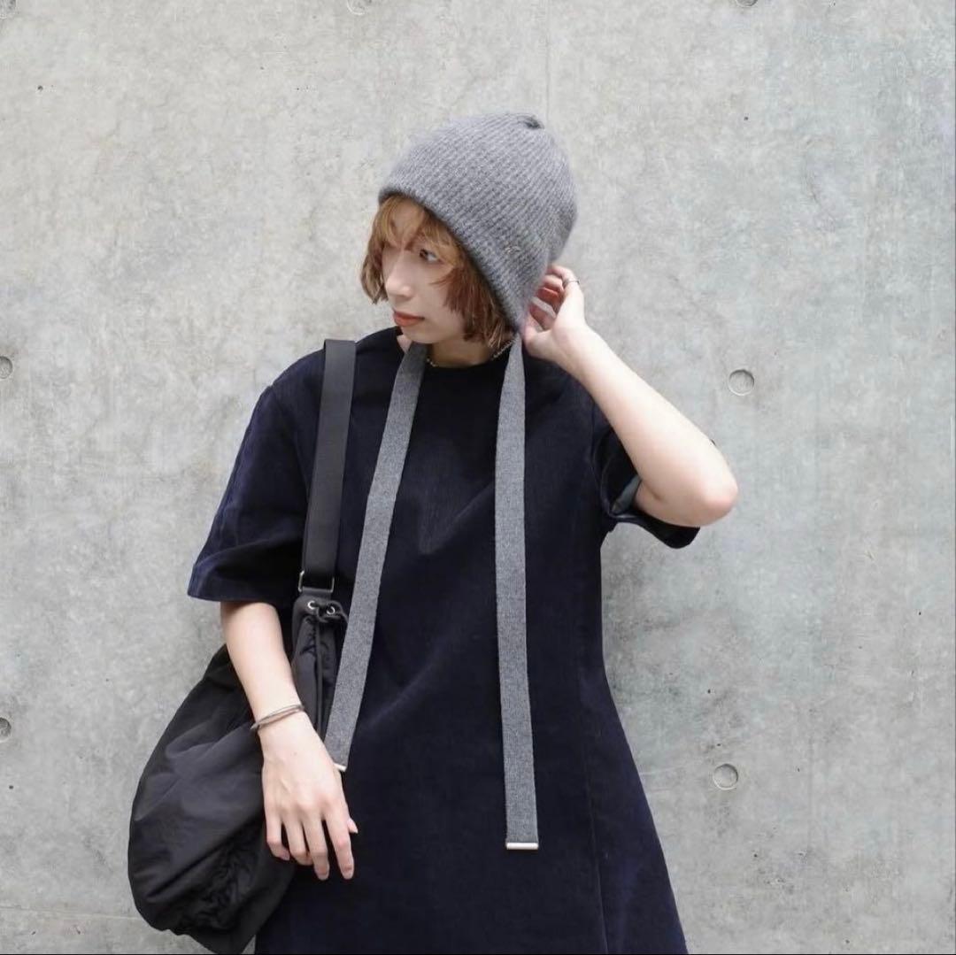 【完売品】ENTWURFEIN＜エントワフェイン＞ ニットキャップ グレー