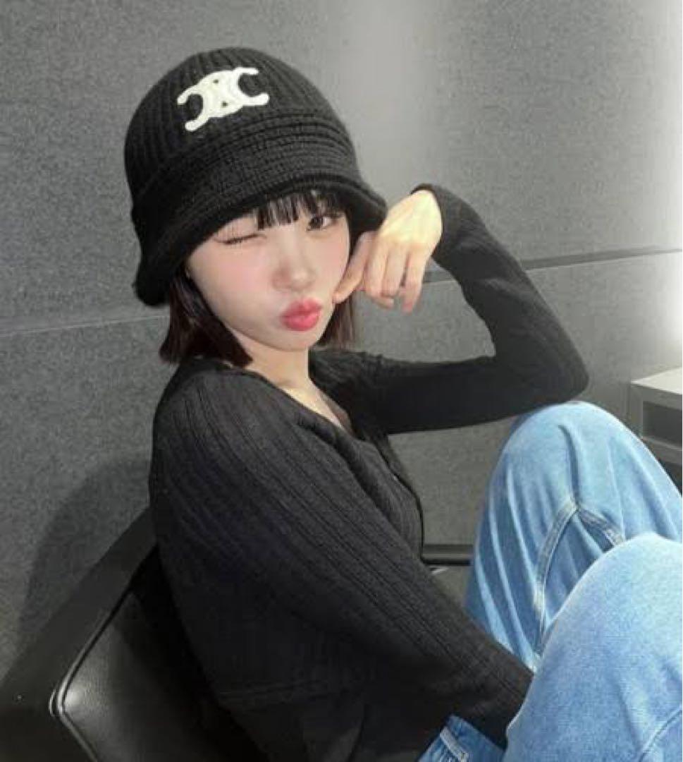 正規品CELINE クロシェハット ビーニー ニット帽 バケットハット バケハ