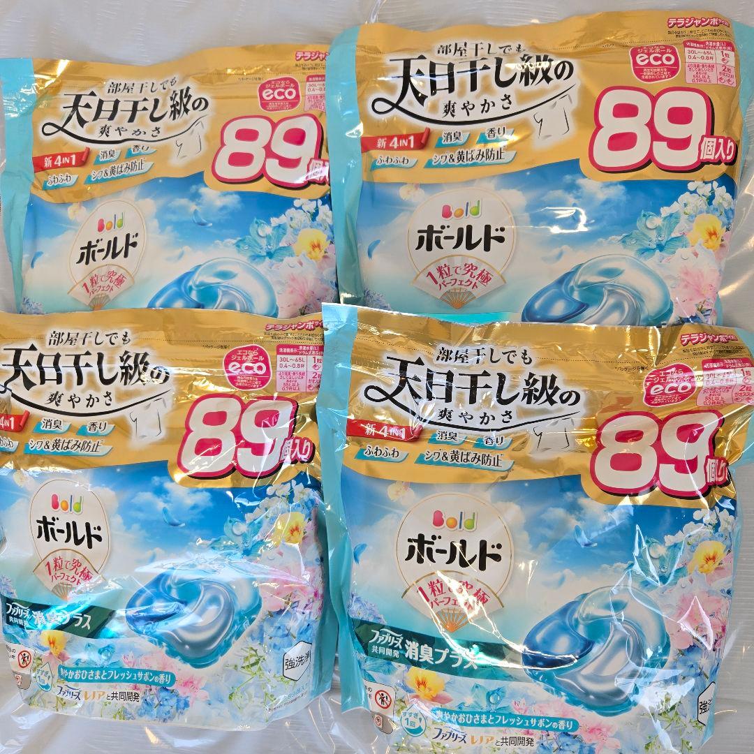 ボールド ジェルボール　フレッシュサボンの香り　89個×4袋 計356個