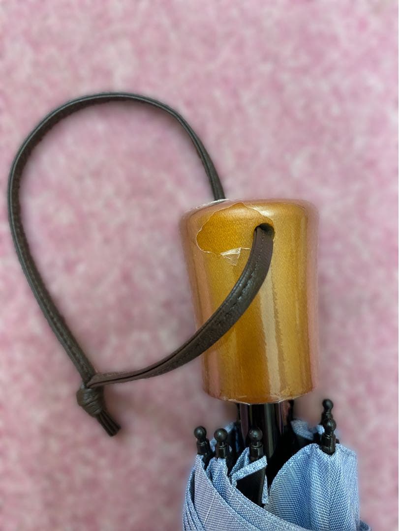 サンバリア100 折りたたみ日傘 2段折 大判 フロスト ブルー