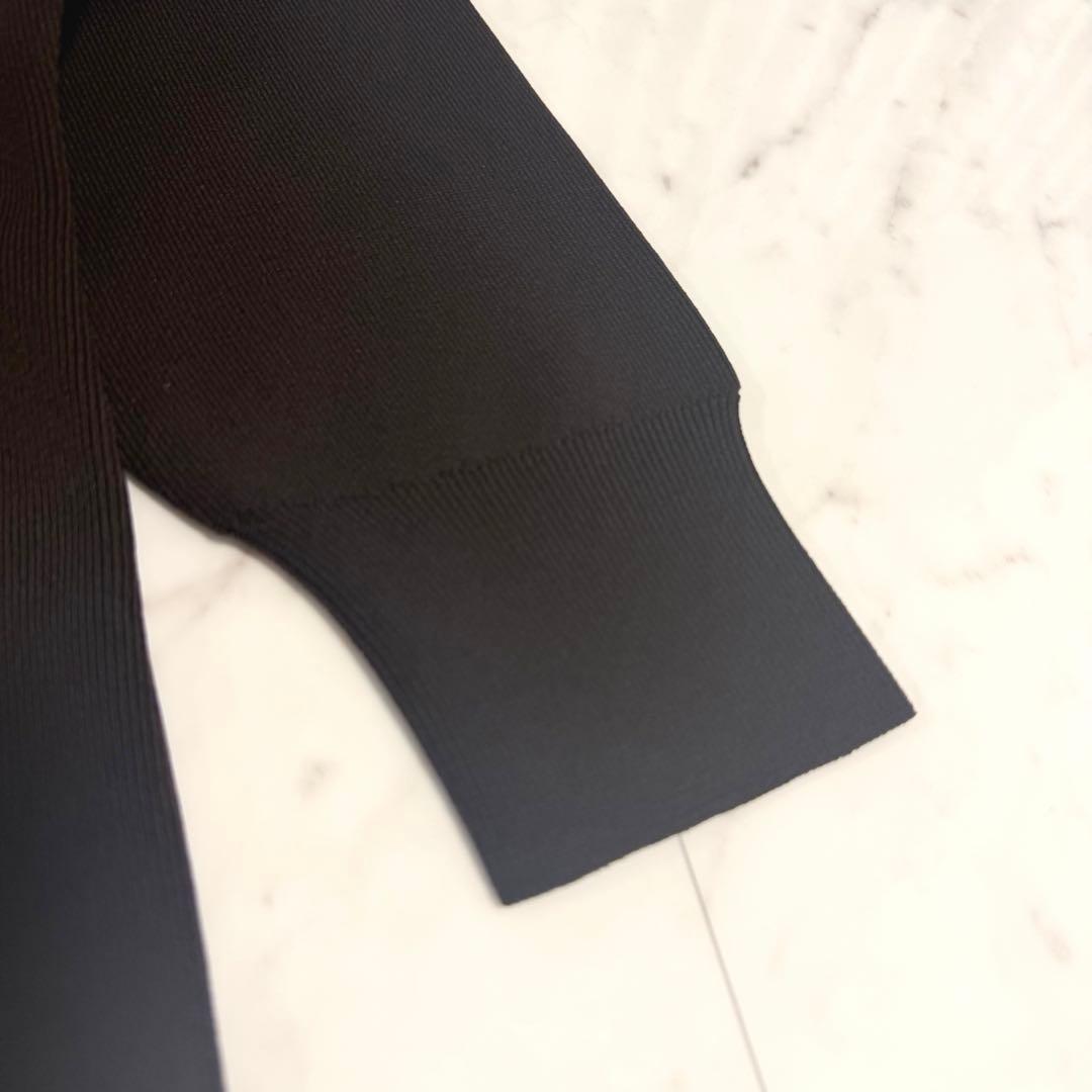 【未使用】2025✨️ノーブル ポロシャツ ニット ワンピース 美ライン ブラウン