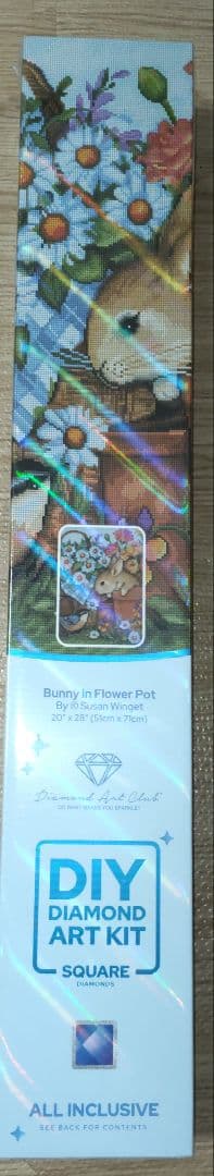 ダイヤモンドアートクラブ　Bunny in flower pot