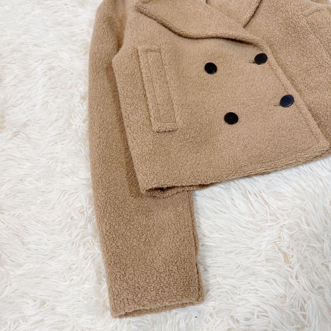 美品　22AW セオリー 7万 TEDDY FLEECE ボアPコート キャメル