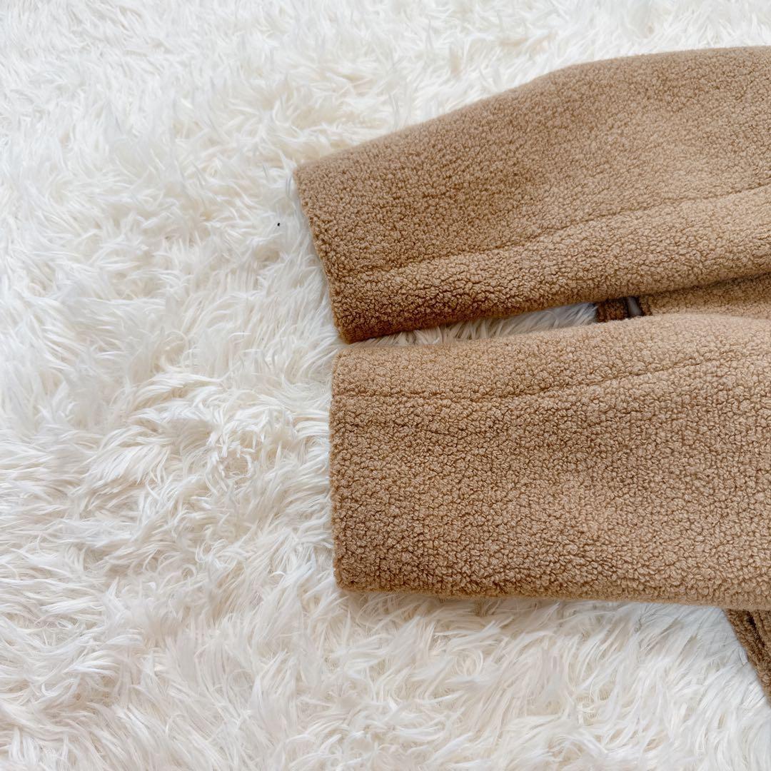 美品　22AW セオリー 7万 TEDDY FLEECE ボアPコート キャメル