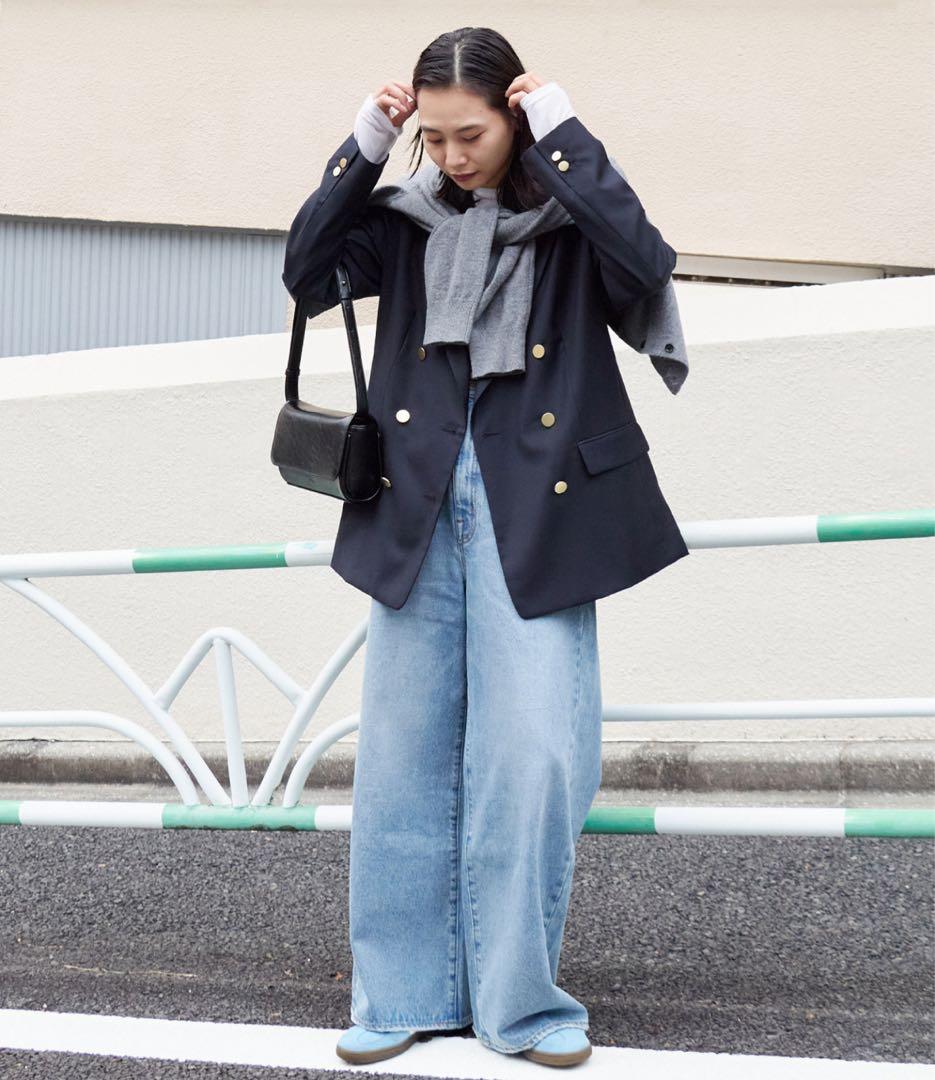 JOURNAL STANDARD 2025AWダブル ジャケット ネイビー 38