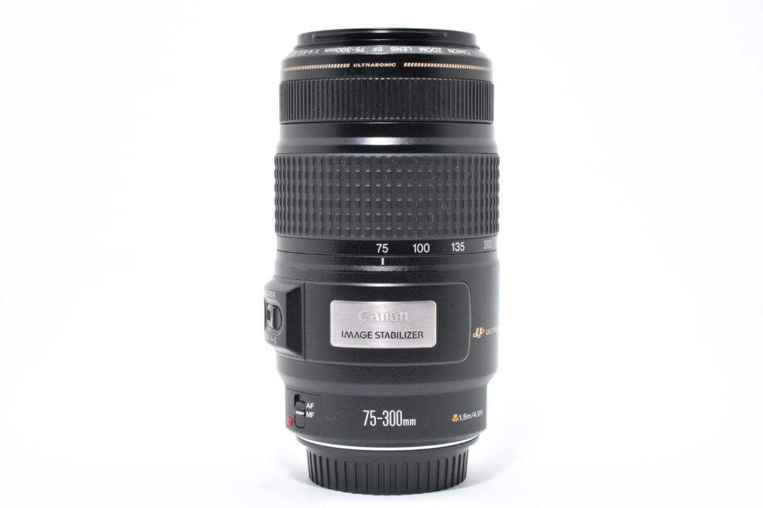 美品キヤノン CANON EF 75-300mm IS USM 望遠ズームレンズ