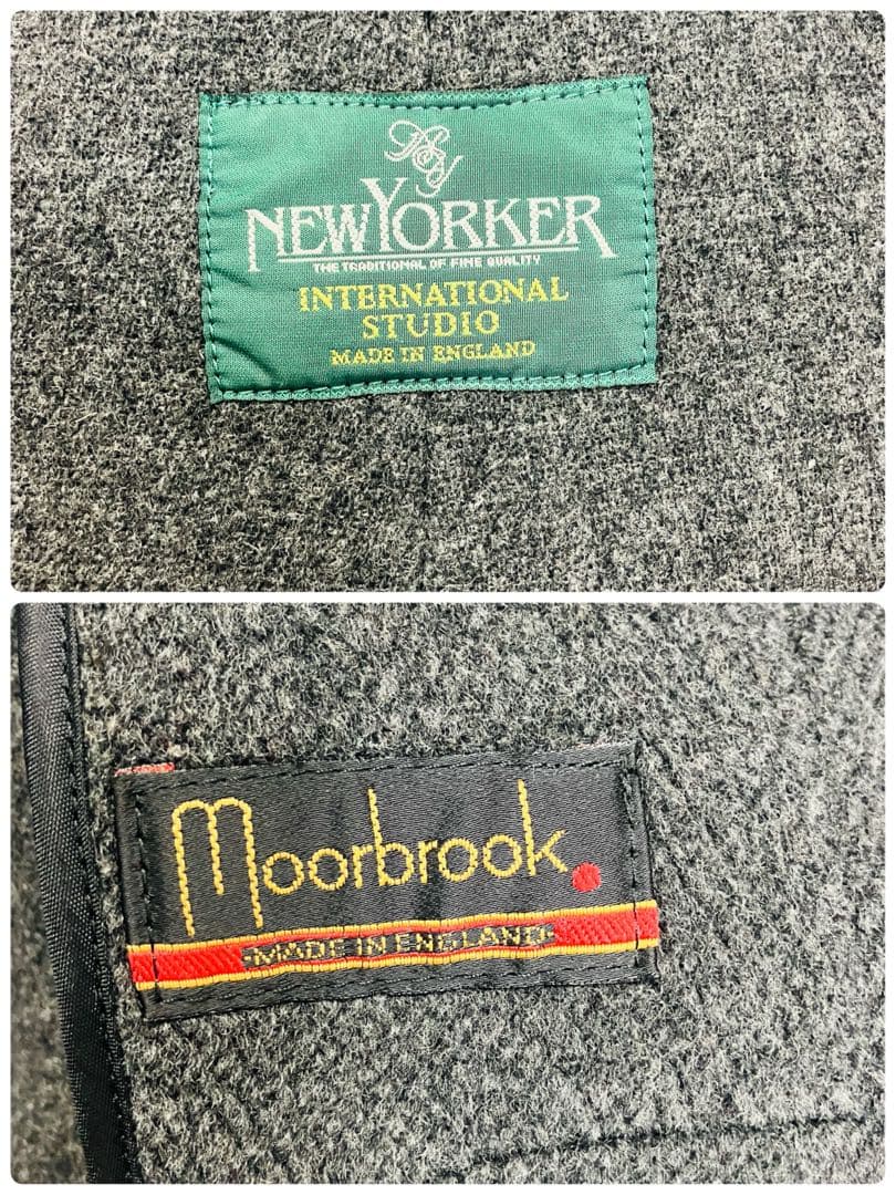 希少サイズ　美品　ニューヨーカー　ダッフルコート　ヘリンボーン　ムーアブルック