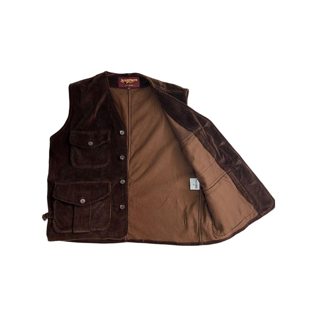 【希少】BLU NAUTA イタリア製 コーデュロイ ベスト L ブラウン