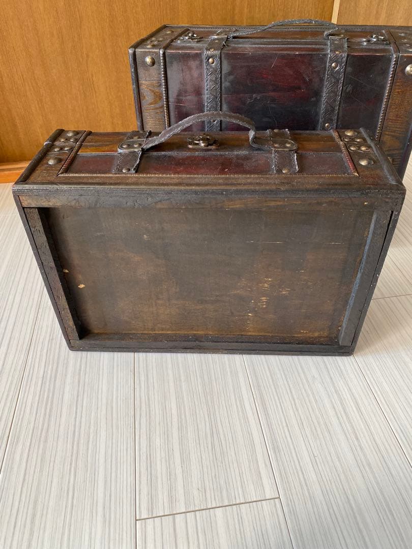 ウェルカムスペース　アンティーク　トランク　大小セット　ウェディング　結婚式