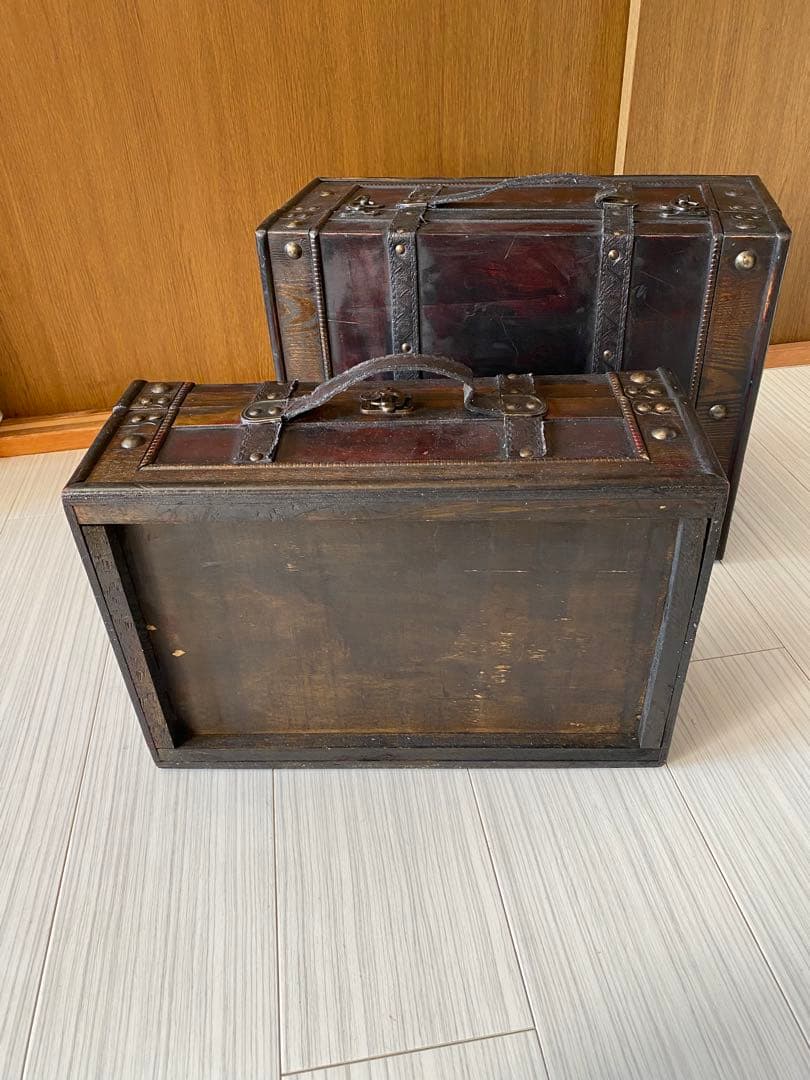 ウェルカムスペース　アンティーク　トランク　大小セット　ウェディング　結婚式