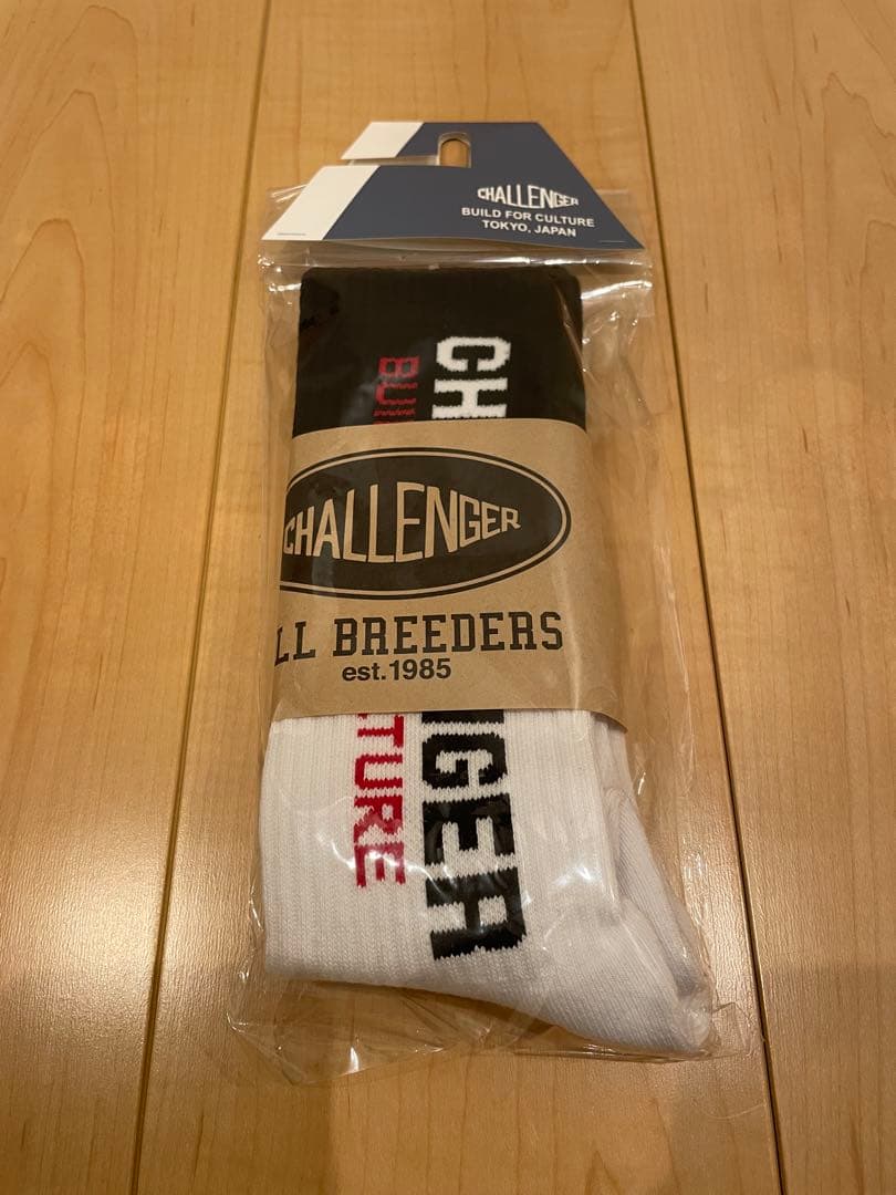 チャレンジャー　ソックス　WHITE×BLACK 長瀬智也着用　マシス　ラッツ