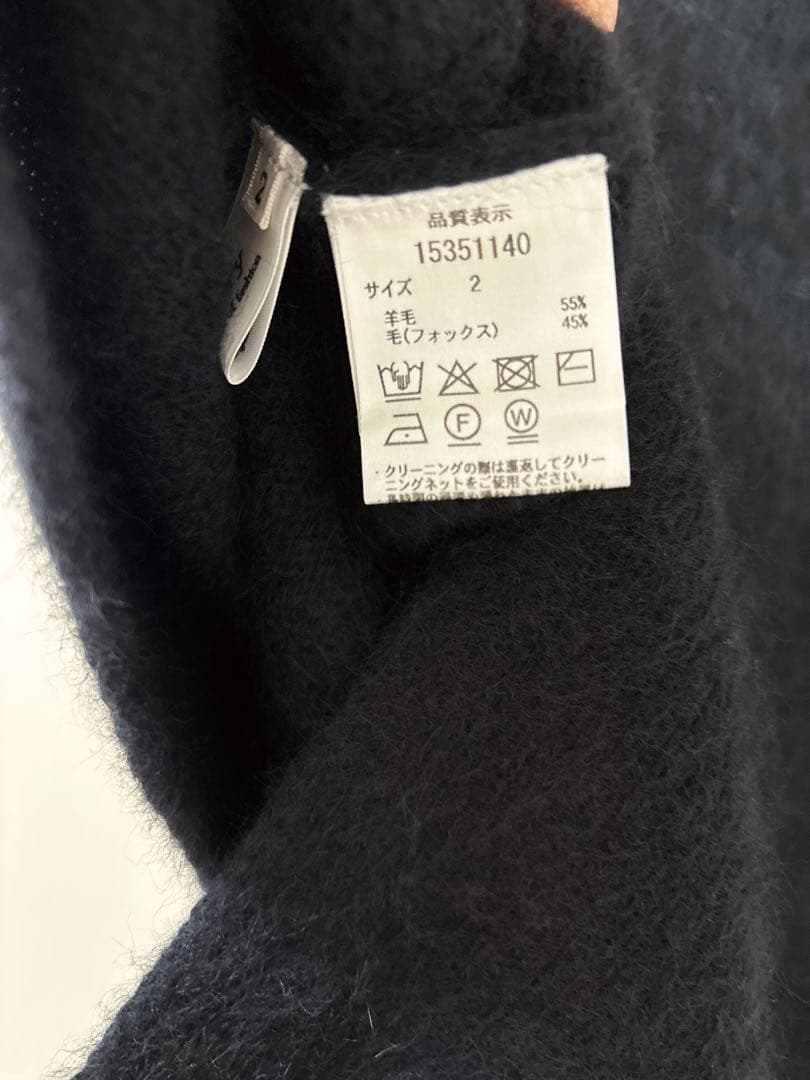 Arpege story アルページュストーリー ハーフジップFURベスト　黒