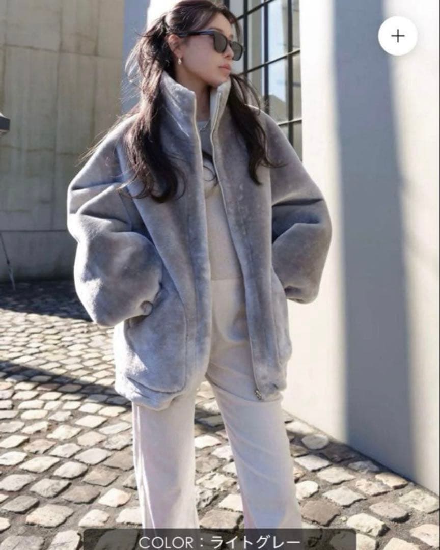 glamlipsスタンドカラーリバーシブルブルゾン