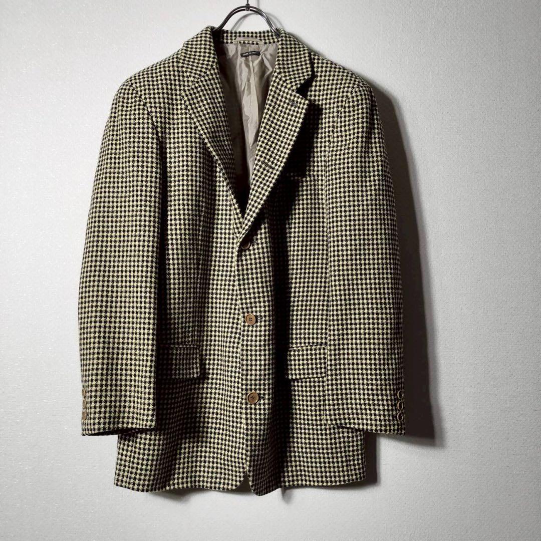 ジョルジオアルマーニNUOVO21 チェック柄 テーラードジャケット3B ウール