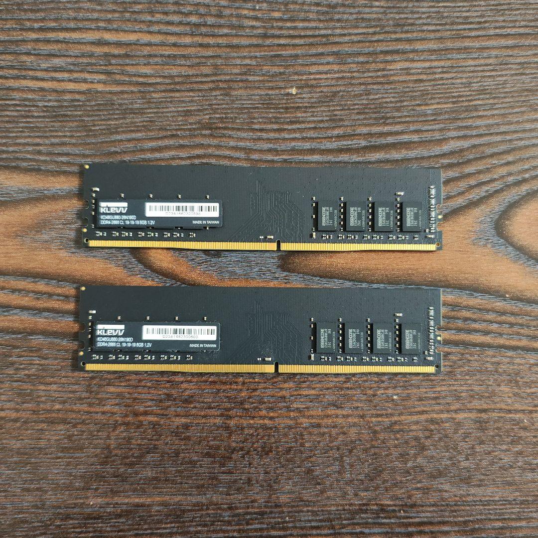 【8GB×2枚】 デスクトップPC用 メモリ　DDR4-2666