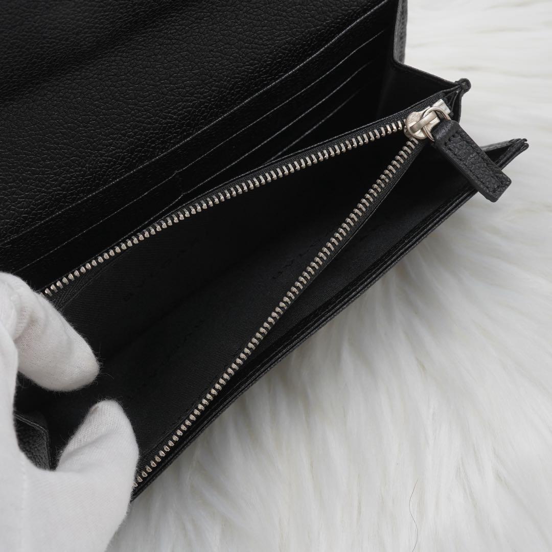 未使用品　BVLGARI ブルガリ　長財布　ロゴプレート　ミレリゲ　ブラック