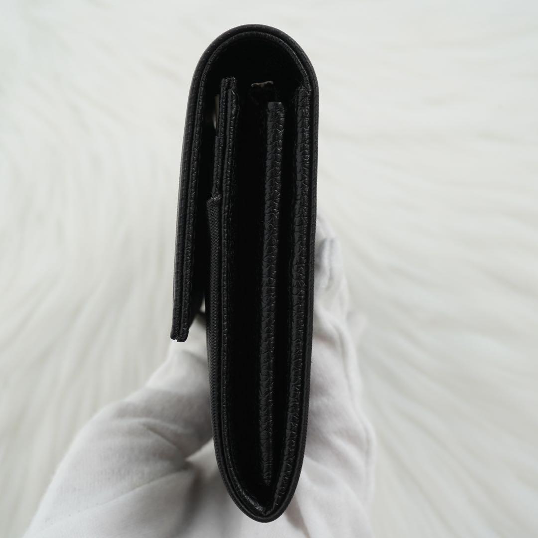 未使用品　BVLGARI ブルガリ　長財布　ロゴプレート　ミレリゲ　ブラック