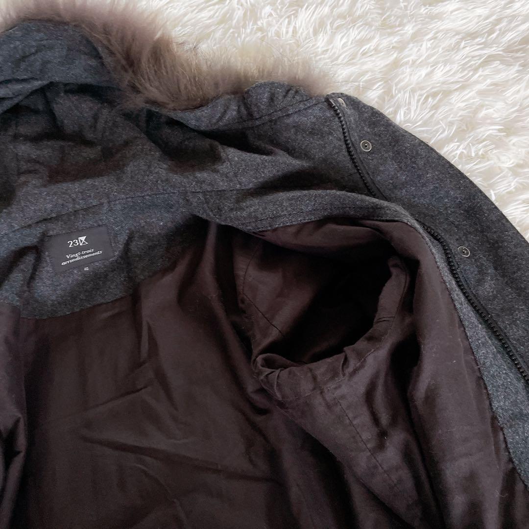 美品✨希少【23区】4way ダウンライナー モッズコート ファーフード 黒40