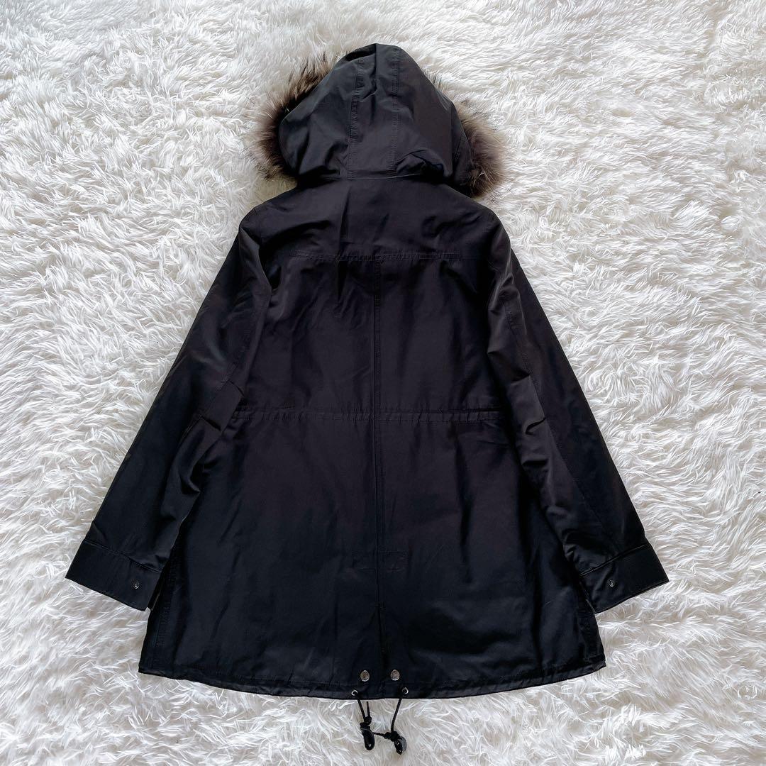 美品✨希少【23区】4way ダウンライナー モッズコート ファーフード 黒40