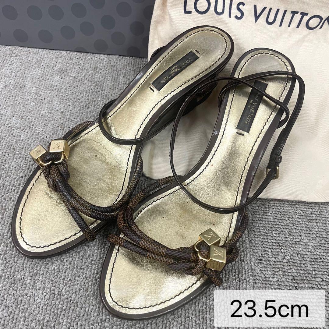 ルイヴィトン　サンダル　ダミエ　36/5 23.5 靴底補修済 滑り止め加工