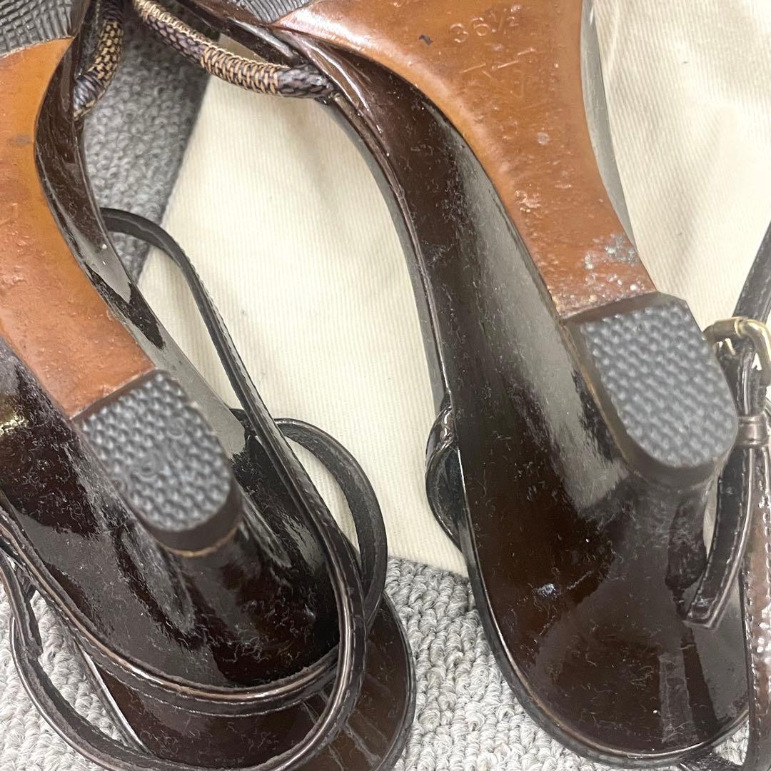 ルイヴィトン　サンダル　ダミエ　36/5 23.5 靴底補修済 滑り止め加工