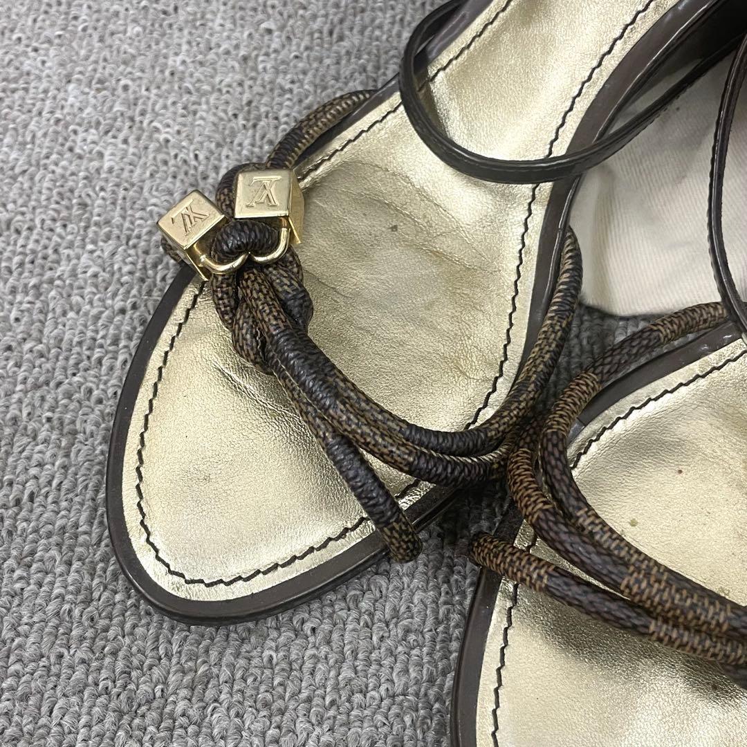 ルイヴィトン　サンダル　ダミエ　36/5 23.5 靴底補修済 滑り止め加工