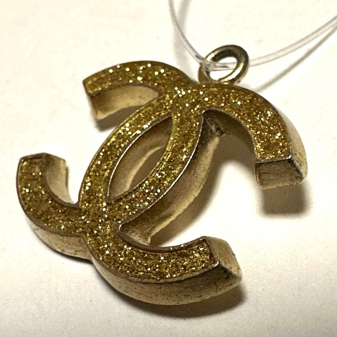 シャネル　CHANEL　ペントップ　チャーム　ココマーク　ラメ　ゴールド　美品