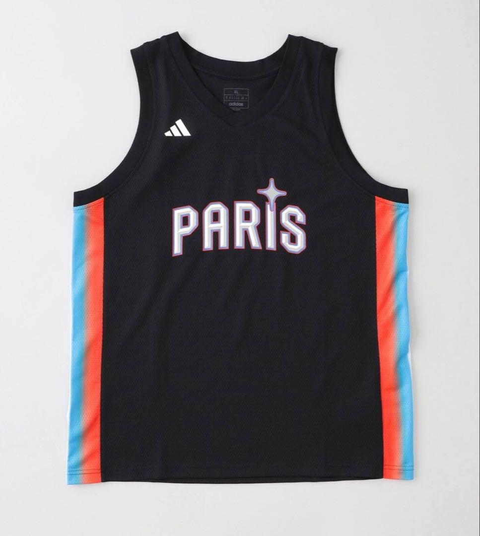 adidas PARIS ブラック タンクトップ XL