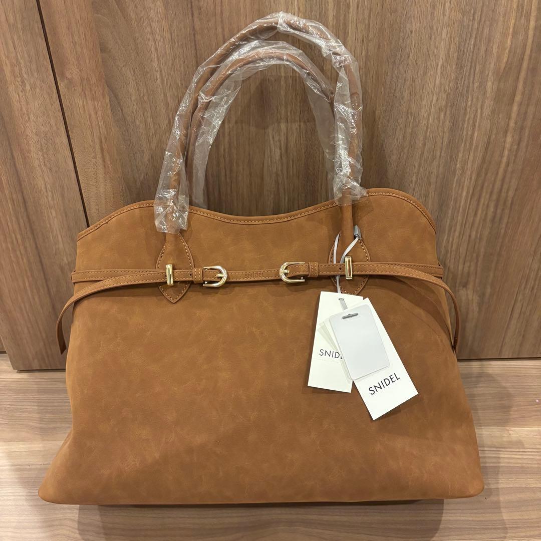 SNIDEL ソフトベルトトートバッグ　ブラウン