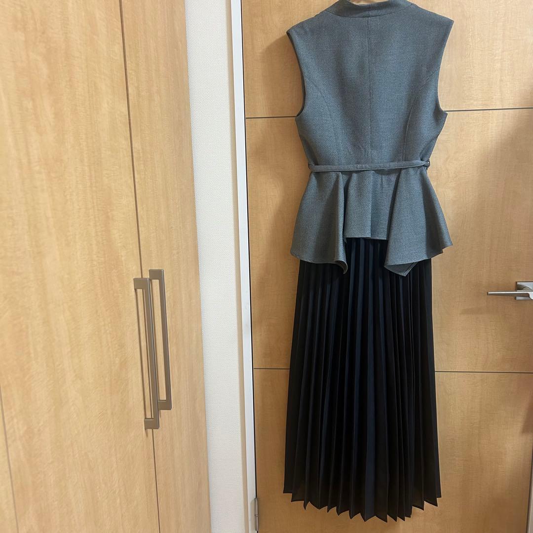 SNIDEL スナイデル ベルティッドペプラムスイッチングワンピ