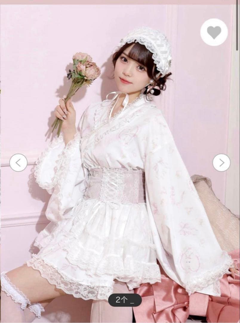 ノエミー　うさぎさんチュールフレア浴衣ドレス　ピンク