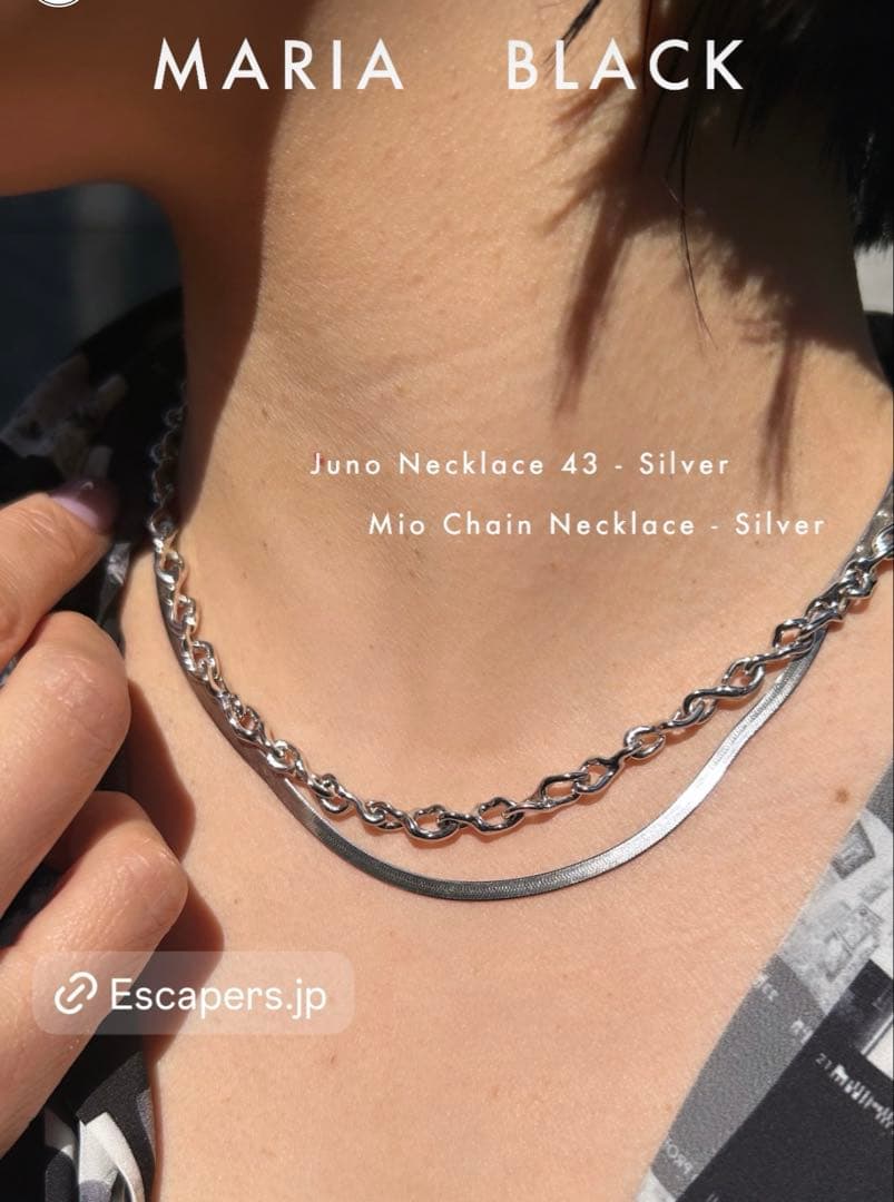MARIA BLACK Juno Necklace 43 シルバー ほぼ未使用