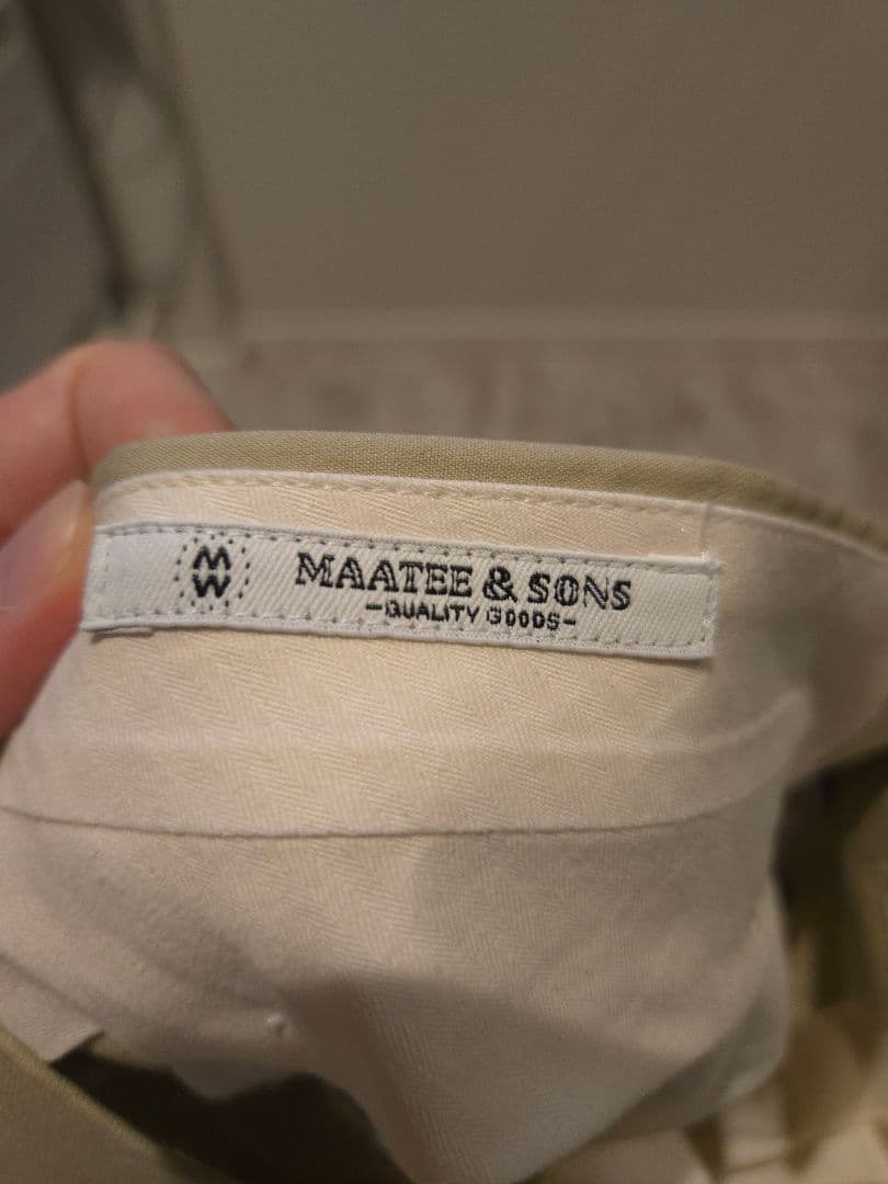 MAATEE & SONS 俺のチノ　キミベージュ