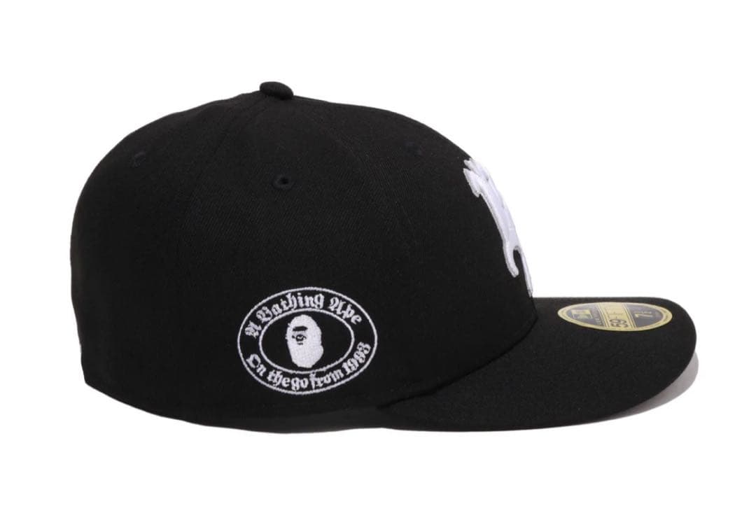 新品未使用！A BATHING APE new era 7 1/2 黒 bape