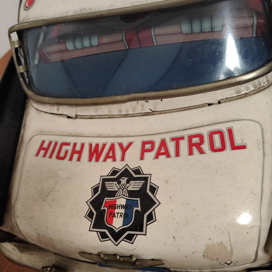 当時物 HIGH WAY PATROL POLICE NO.6ブリキ おまけ付