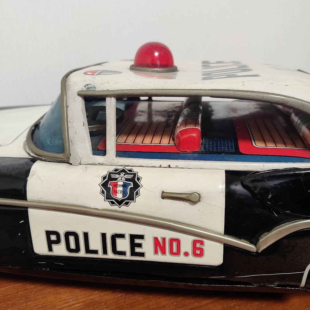 当時物 HIGH WAY PATROL POLICE NO.6ブリキ おまけ付