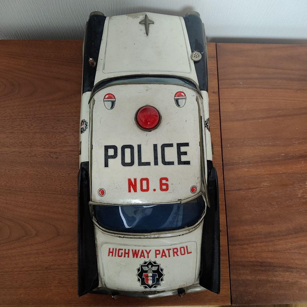 当時物 HIGH WAY PATROL POLICE NO.6ブリキ おまけ付
