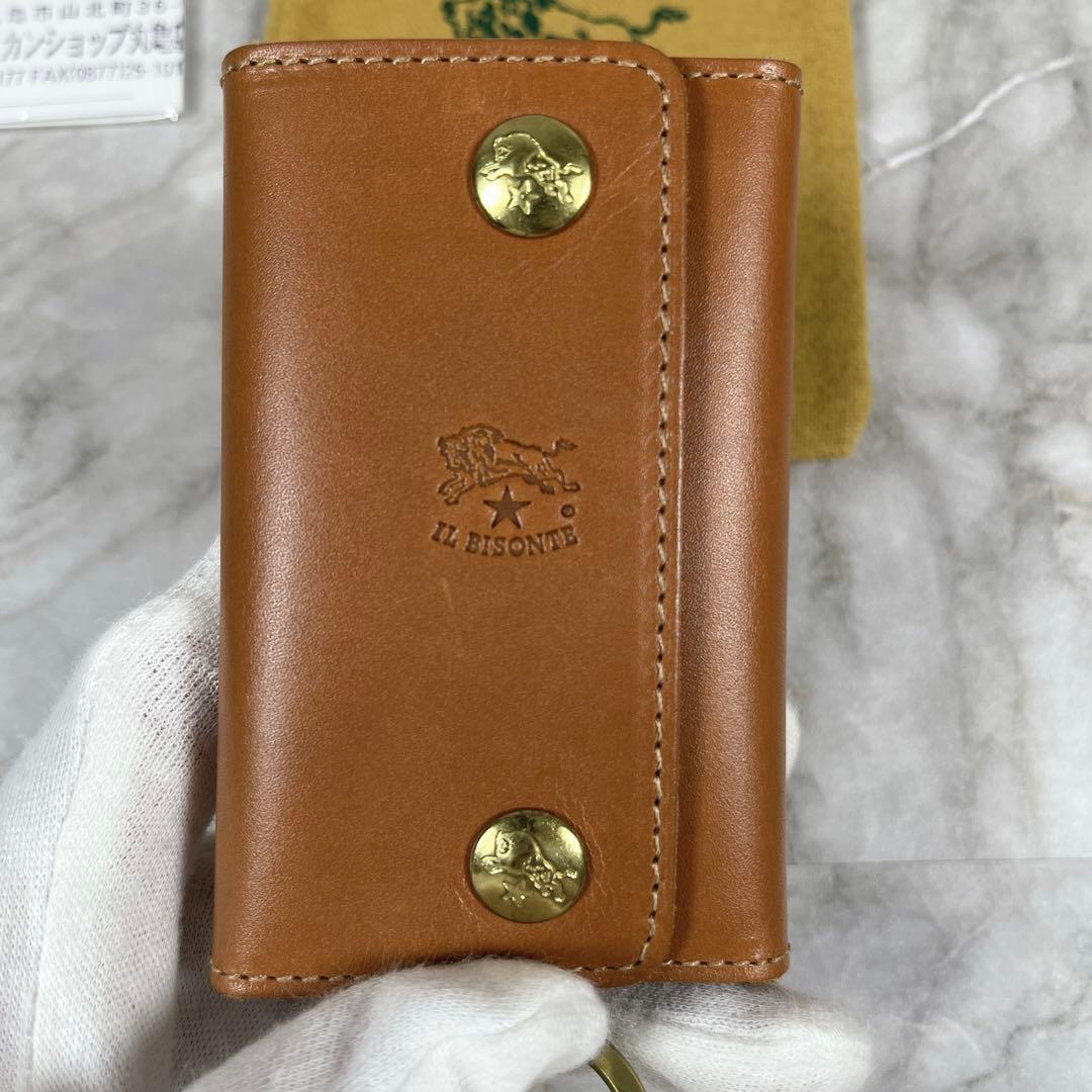 【未使用品】イルビゾンテ キーケース キャメル 本革 袋ギャランティ付