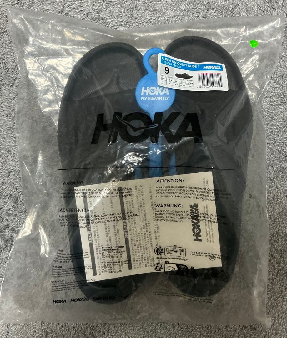 HOKA ORA RECOVERY SLIDE 3 黒 サイズ9