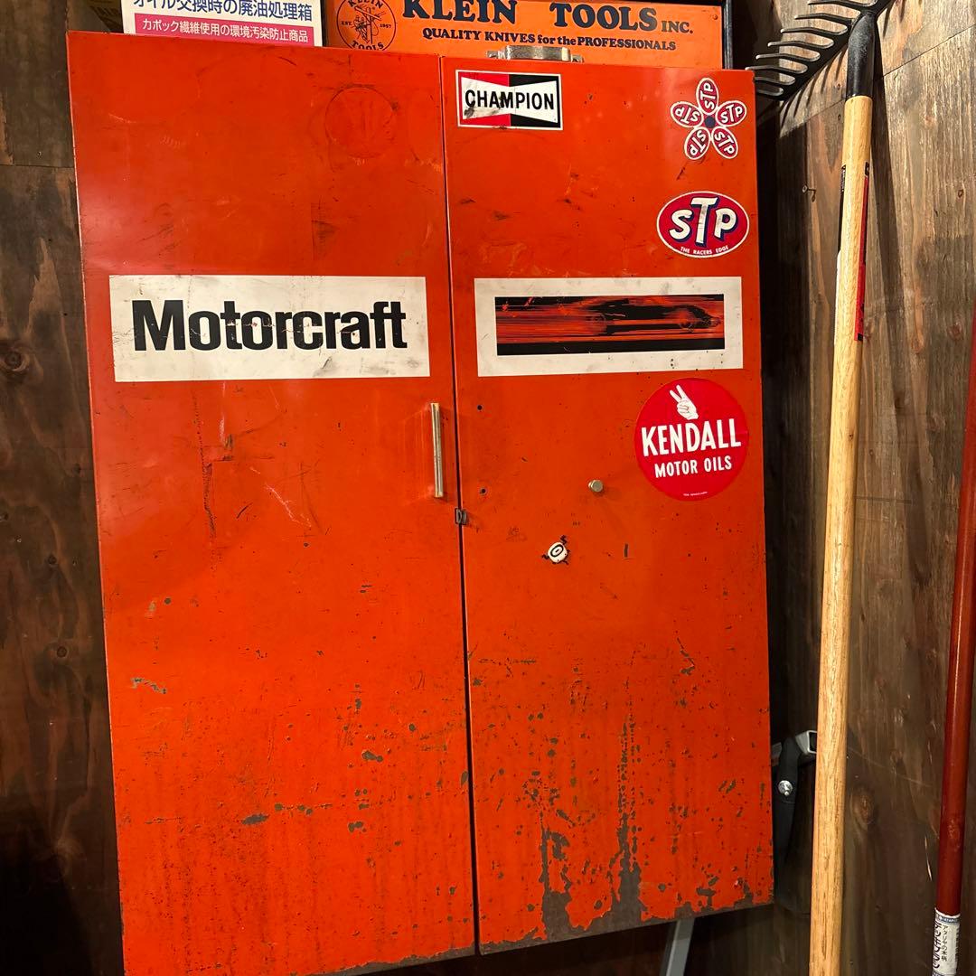 Motorcraft キャビネット ビンテージ　firestone ガレージ