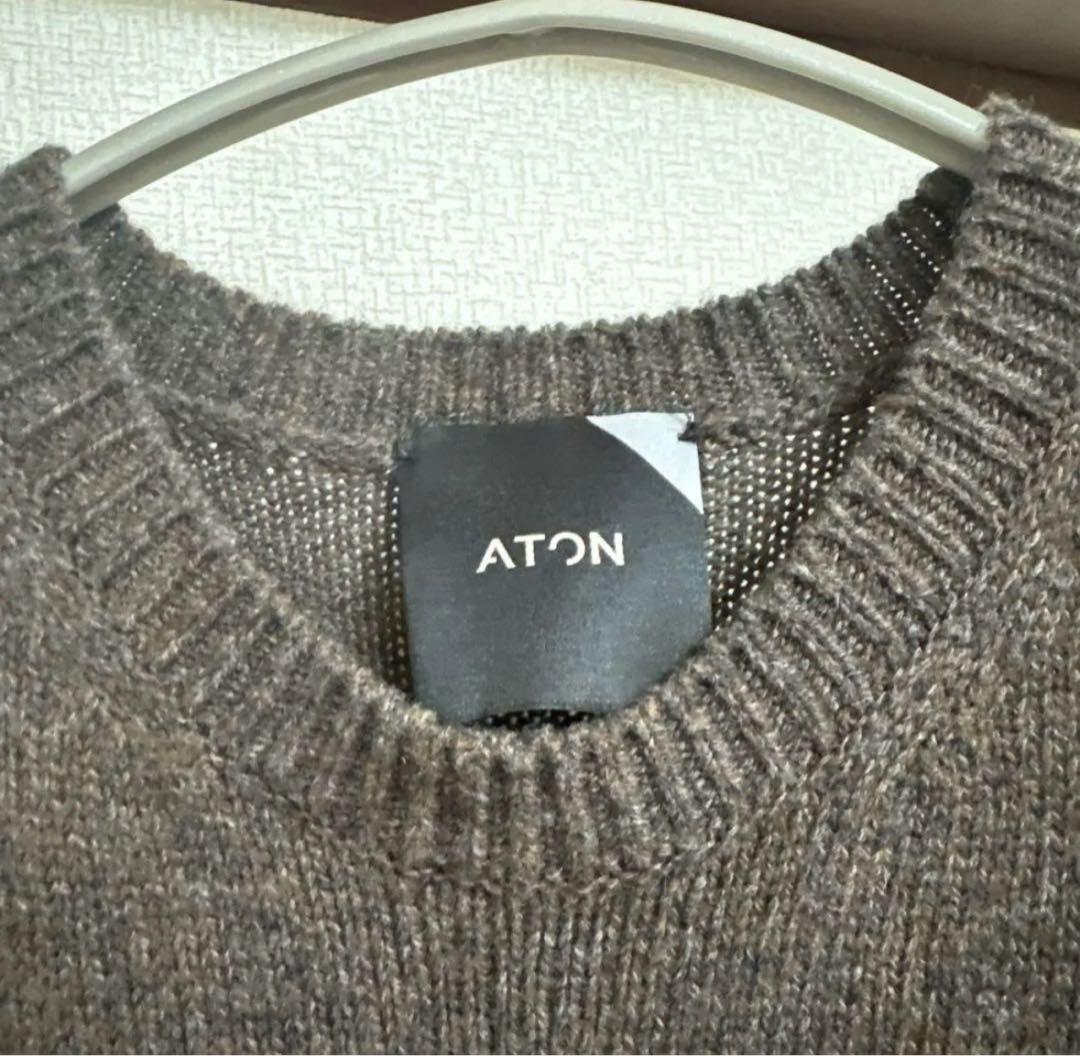 mitski 　ATON ブラウン ニットワンピース