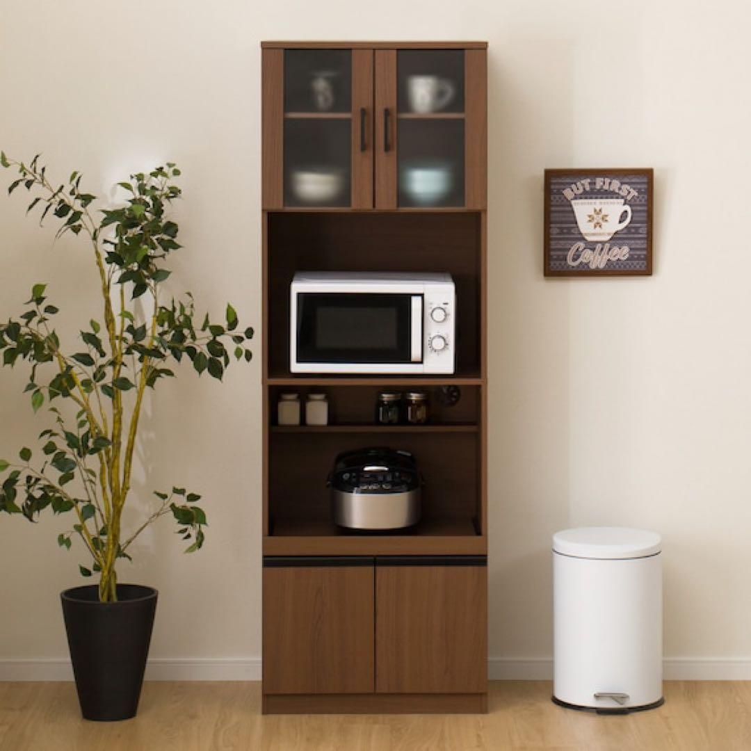 【彩音出品】ニトリ 食器棚 フォルムN RE1860 MBR