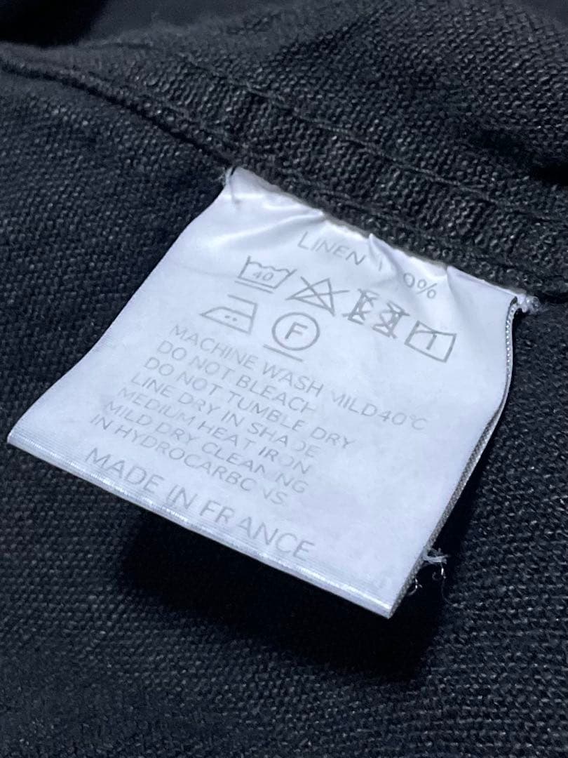 べトラ　リネン ブラック　フランス ビンテージ　ユーロ　モールスキン