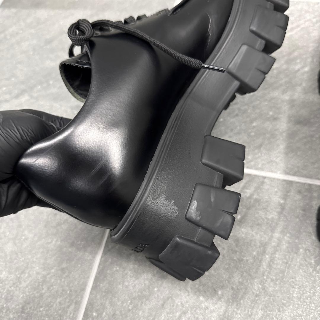 PRADA モノリスレースアップシューズ レザー 25.5cm