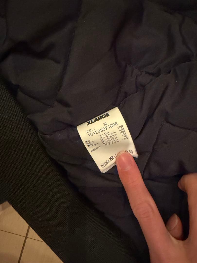 XLARGE ブラック ダウンジャケット