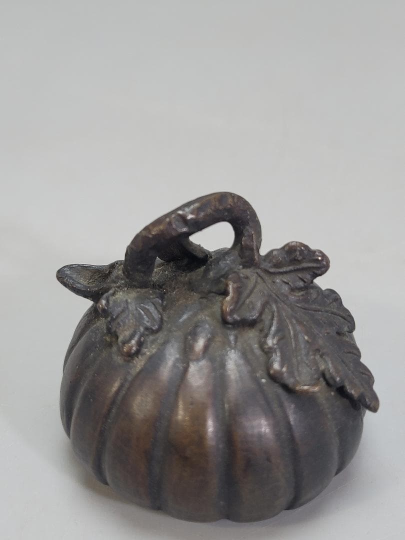 文房具 古銅 南瓜 水滴 大正十一年皇后陛下賜 文字在