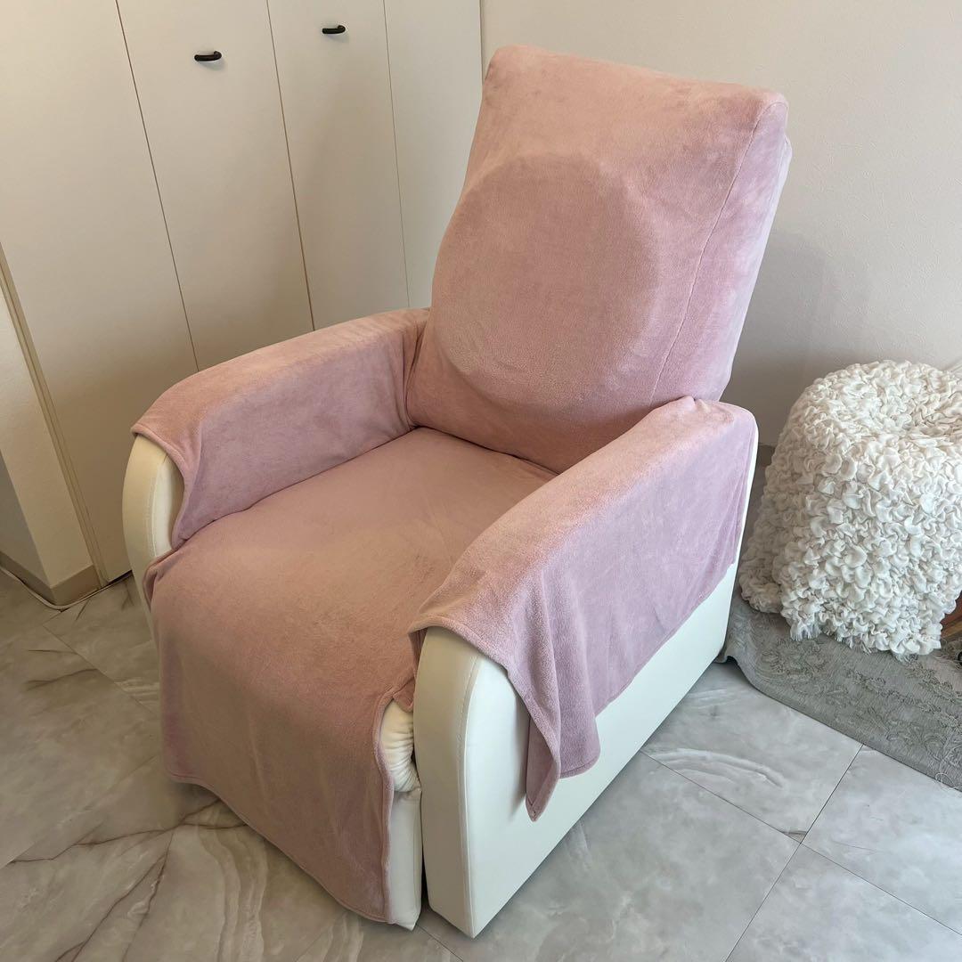 目立った傷汚れ無し美品セブンビューティ コンパクトリクライニングチェアカバー付き