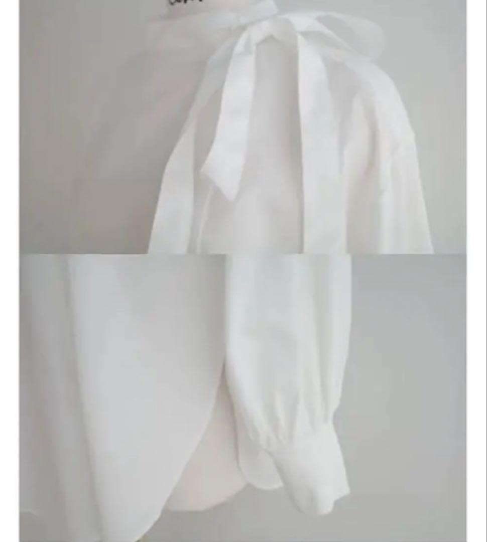 本日限定価格新品格安cen.ボウタイブラウス　リボン付きホワイトブラウス