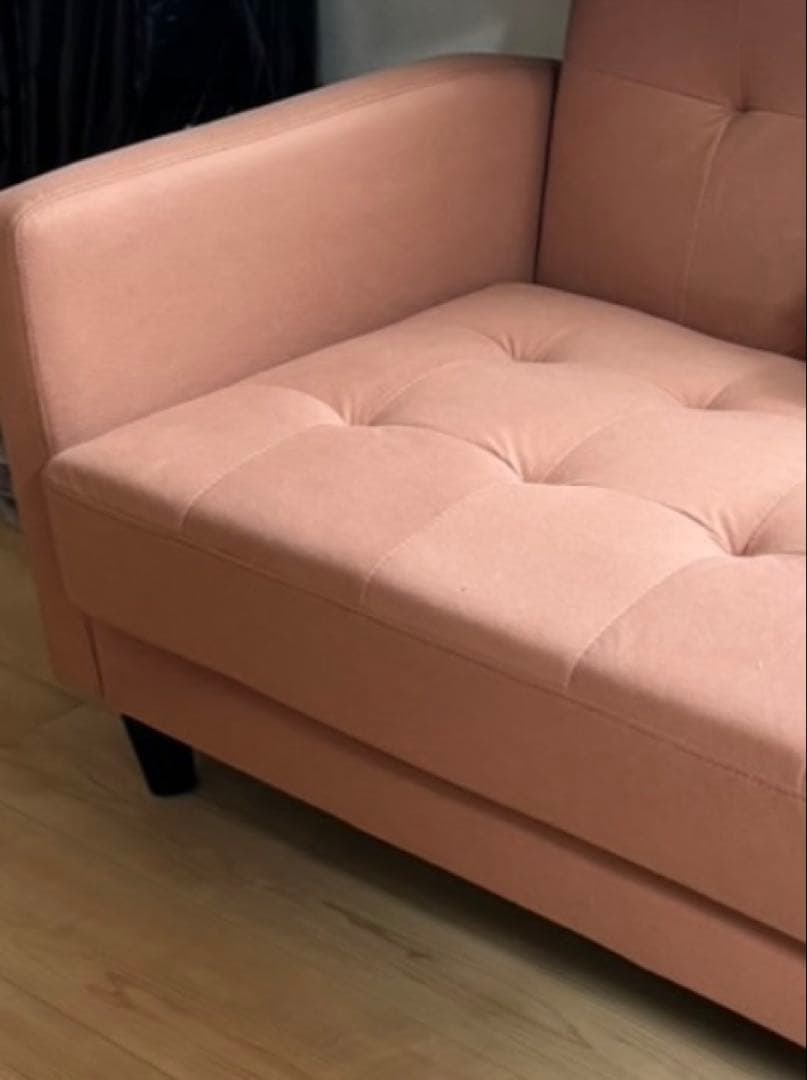モダン ピンクベージュ ソファ 2人掛け