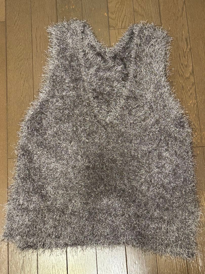 スピックアンドスパン　シャギーベスト　グレー　お値下げ中！